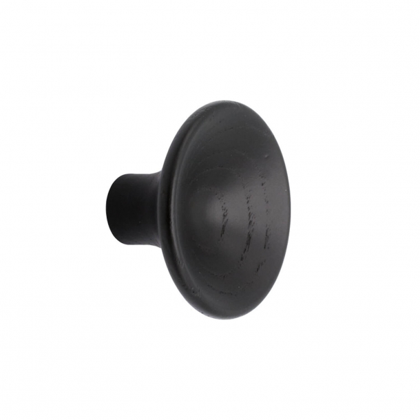 Furniture knob - Black wood - TRUMPET- 38x23 mm