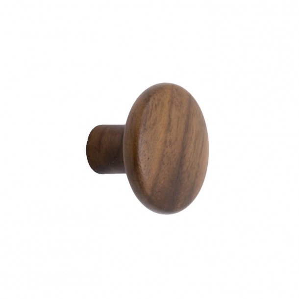 Furniture knob - Walnut - BRUTUS - 32x25 mm