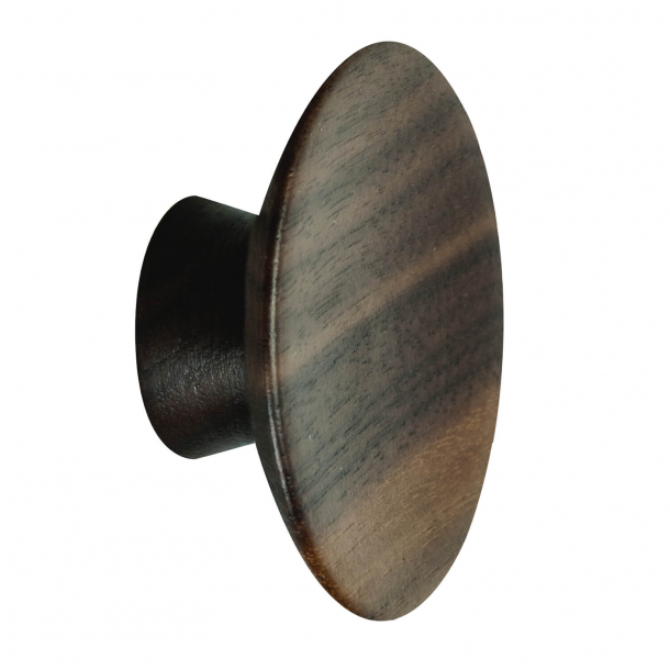 Furniture knob - Walnut - OLYMPIA - 50x20 mm