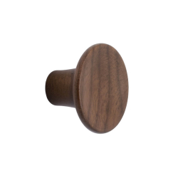 Furniture knob - Walnut wood - TUBA - 28x19 mm