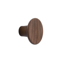 Furniture knob - Walnut wood - TUBA - 28x19 mm