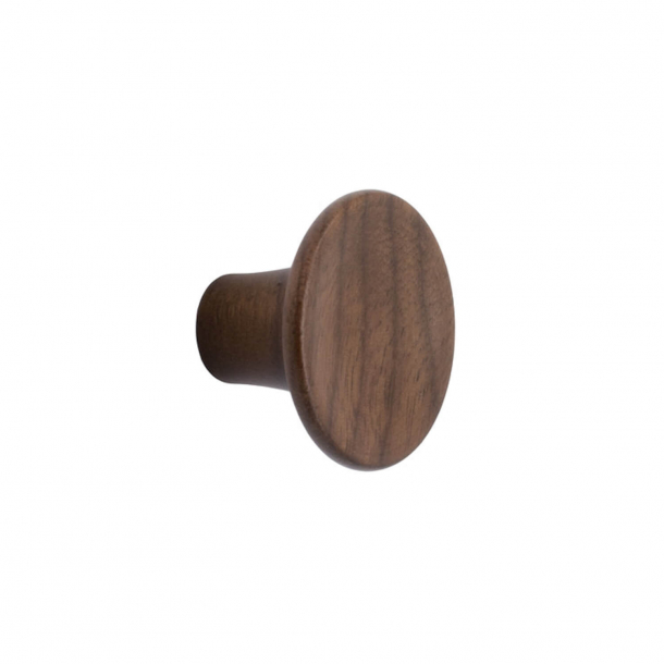 Furniture knob - Walnut wood - TUBA - 28x19 mm