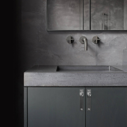 Buster+Punch Cabinet knobs with backplate - Stainless steel - Model Cross (2 pcs)