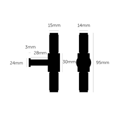 Buster+Punch T-Bar - Smoked bronze - 95 mm