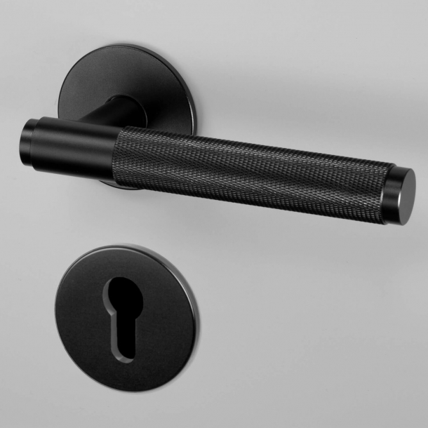 Buster+Punch Door handle &amp; Europrofile cylinderring- Industrial design - Black - cc38mm