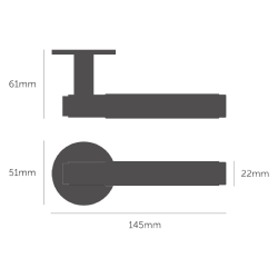 Buster+Punch Door handle &amp; Key Escutcheon- Industrial design - Black - cc38mm