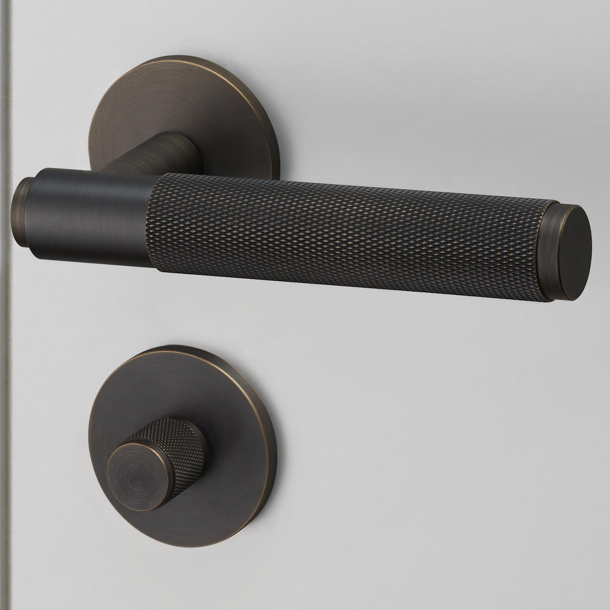 Buster+Punch Door handle &amp; Privacy lock - Industrial design - Smoked bronze - cc38mm