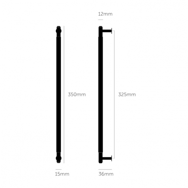 Buster+Punch Pull bar - LINEAR - Black - 350 mm