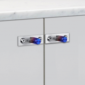 Buster+Punch - LINEAR Plate - Mbelknopper med bagplade (2 stk) - Burnt Steel - 12 x 25 mm