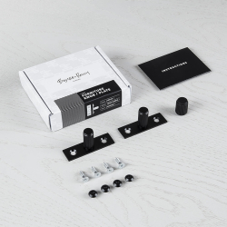 Buster + Punch - LINEAR Plate - Furniture knobs (2 pcs) - Black - 12 x 25 mm