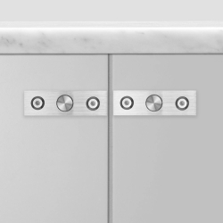 Buster + Punch - LINEAR Plate - Furniture knobs (2 pcs) - Steel - 12 x 25 mm