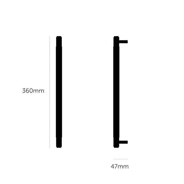 Buster+Punch Pull bar - Industrial design - Steel - 160 / 260 / 360 mm