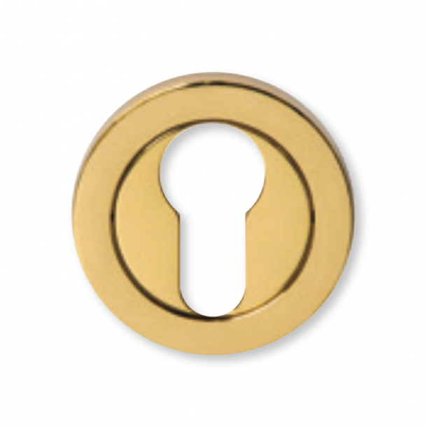 Cylinder Ring - Euro Profile with concealed screw  - Brass, ø48mm