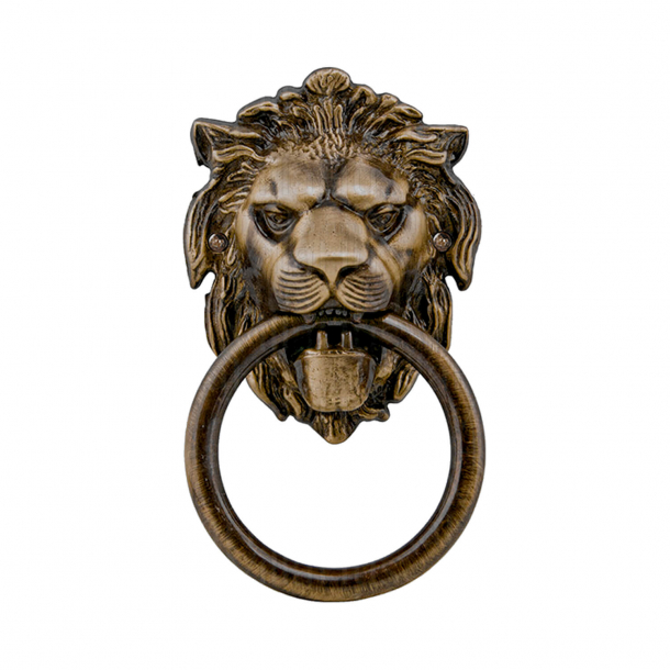 Door knocker - Lion head - Antique bronze - 90x150 mm - Comit Model LEONE BTT005