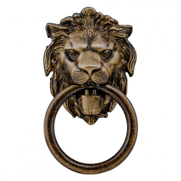 Door knocker - Lion head - Antique Bronze - 110x190 mm - Comit Model LEONE BTT005