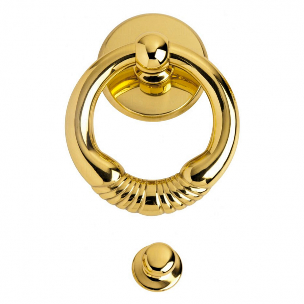 Door knocker brass, 60x100 mm, Ring Model VERONA