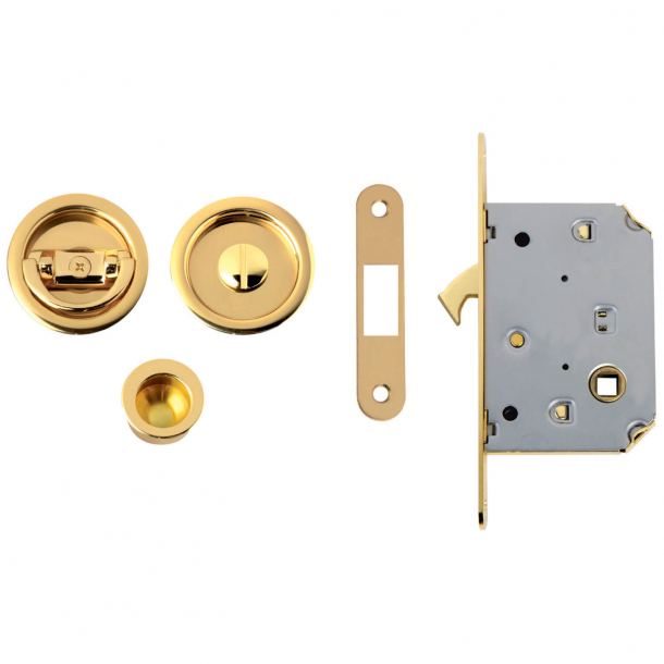 Round Kits for sliding doors - Polished Brass - NIC 102