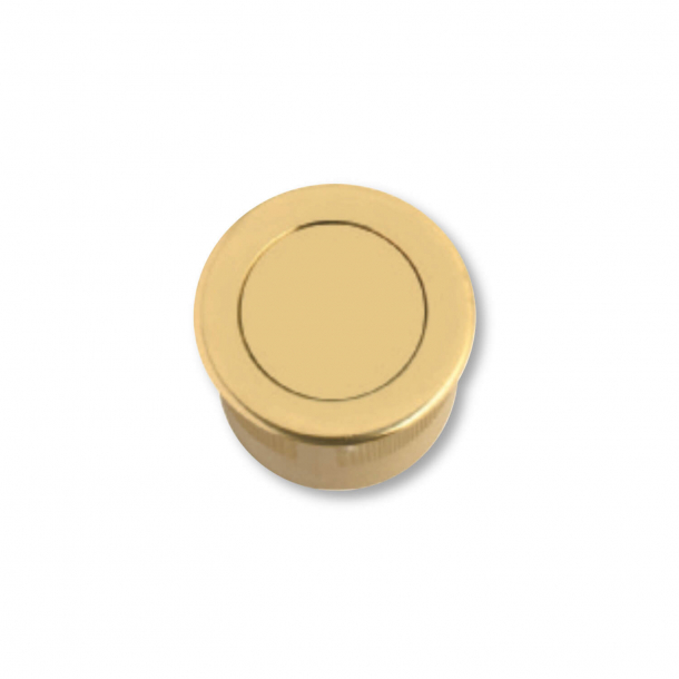 Flush Handle for sliding door, Brass, With Spring Cover, 30/25 mm