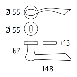 Drgreb - Brstet messing - Indendrs - Model Fly
