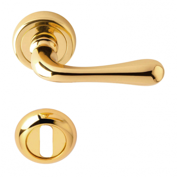 Door handle rose - Brass - Model SIENA