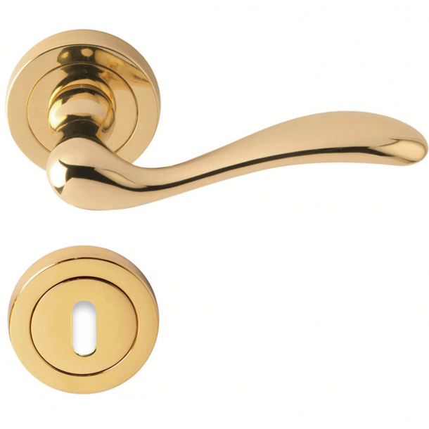 Door handle rose - Brass - Model VERONA