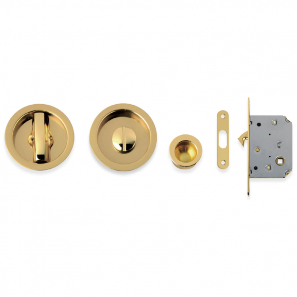 Kits for sliding doors - Polished Brass - Model 101