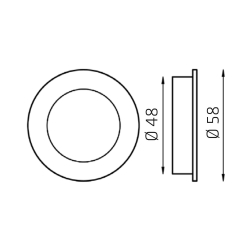 Uchwyt do drzwi przesuwnych, mosi&#261;dz, p&#322;ksi&#281;&#380;yc, Comit NIC 101 - 48/58 mm