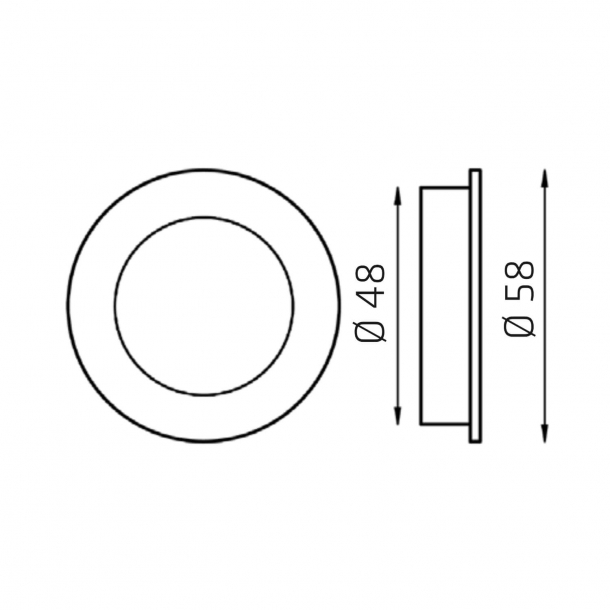 Uchwyt do drzwi przesuwnych, mosi&#261;dz, p&#322;ksi&#281;&#380;yc, Comit NIC 101 - 48/58 mm