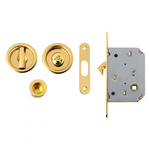 Kits for sliding doors - Polished Brass - Model 102