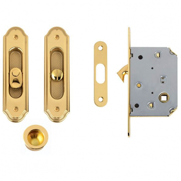Sliding doors handles with lock case - Brass - Comit Model K501