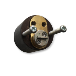 Arne Jacobsen drhndtag - AJ drgreb - Langskilt Cylinderls og Vrider - Bruneret Messing