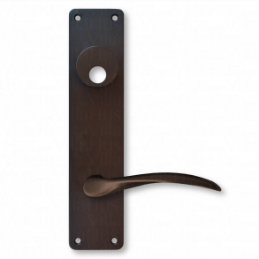 Arne Jacobsen drhndtag - AJ drgreb - Langskilt Cylinderls ude og inde - Bruneret Messing