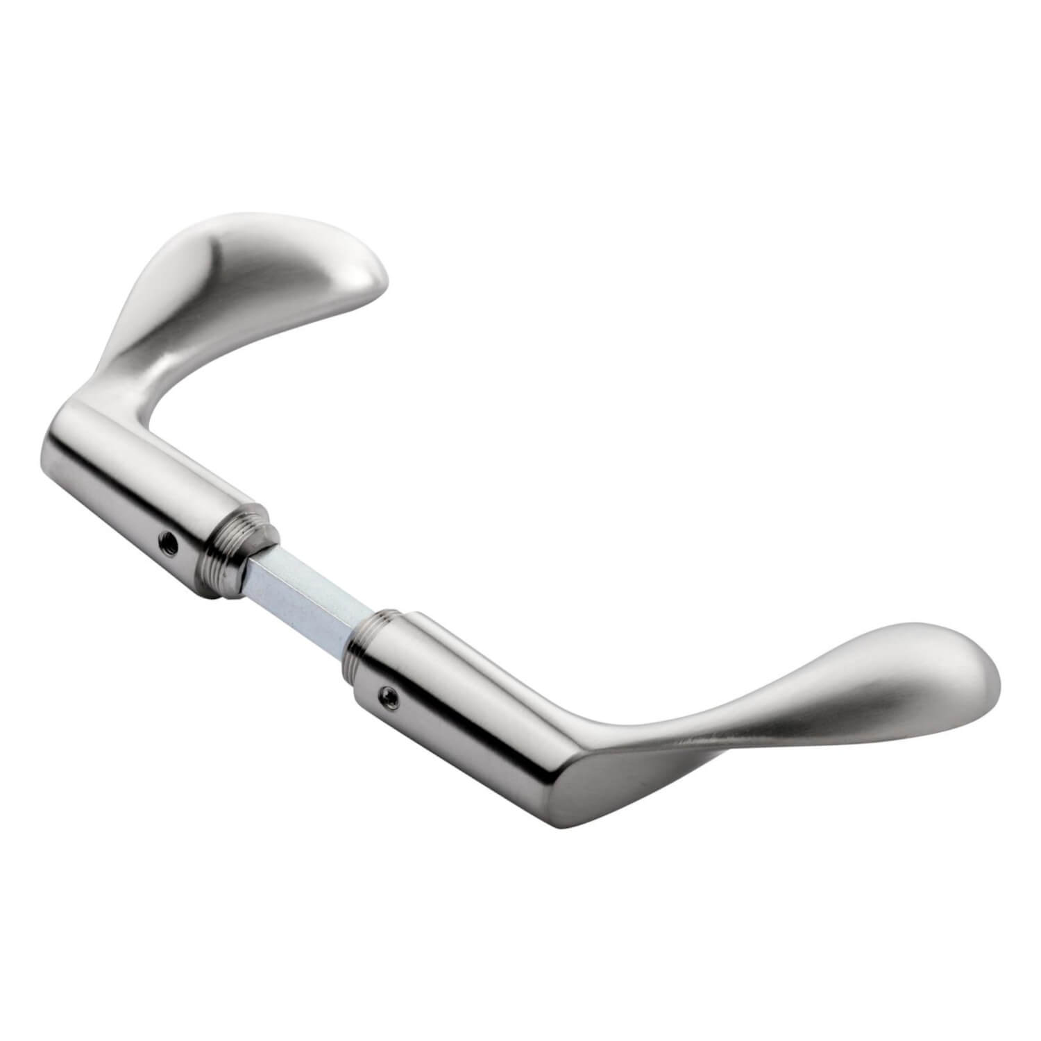 Arne Jacobsen door handle - AJ97 door handle - Brushed steel - small model  cc38mm - Arne Jacobsen door handles - VillaHus