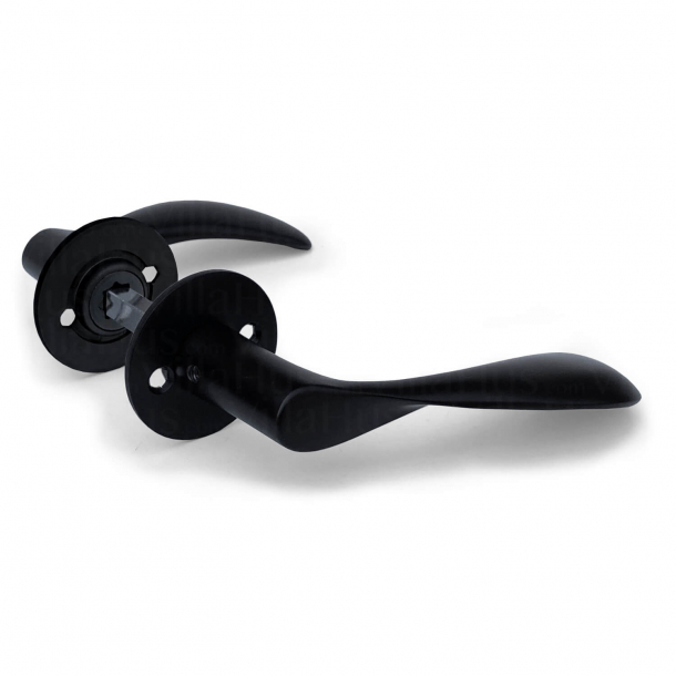 Arne Jacobsen door handle - AJ door handle - Black - SMALL model AJ97 - cc38 mm
