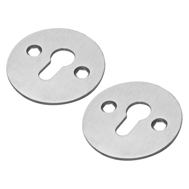 Cylinder ring - Brushed steel - Euro Profile lock including screws