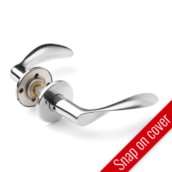 Arne Jacobsen door handle - AJ111 - Chrome - Snap on cover - cc30/38mm