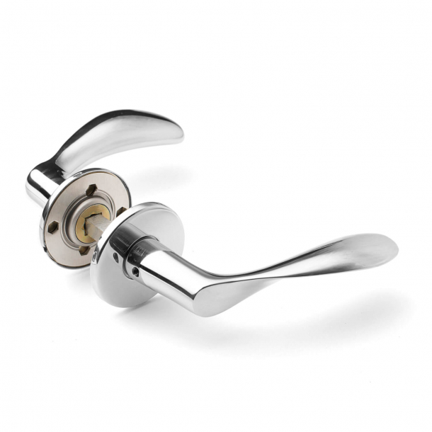 Arne Jacobsen door handle - AJ111 - Chrome - Snap on cover - cc30/38mm