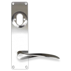 Arne Jacobsen drhndtag p Langskilt - Brstet stl - Stor model 