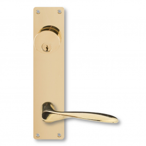 Arne Jacobsen drhndtag - AJ drgreb - Messing - Langskilt cylinderls ude og inde