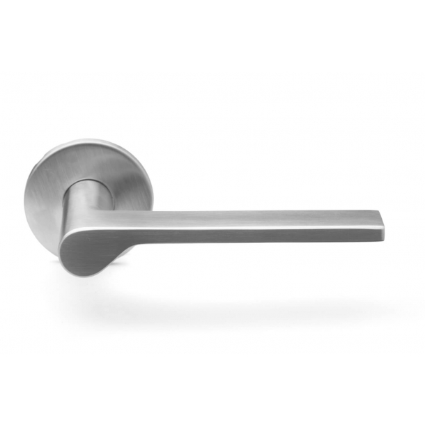 Uchwyt drzwiowy ze szczotkowanej stali - kolekcja ONEN - Zatrzask na pokrywie