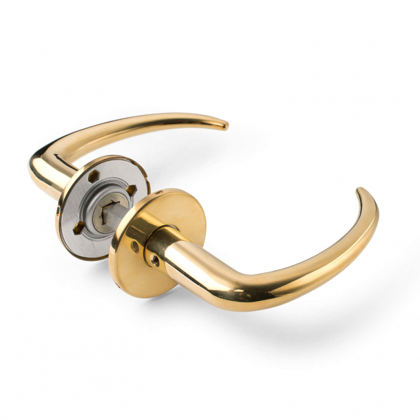 Door handle - Kay Fisker Coupe handle - Brass - Snap on cover cc30/38mm
