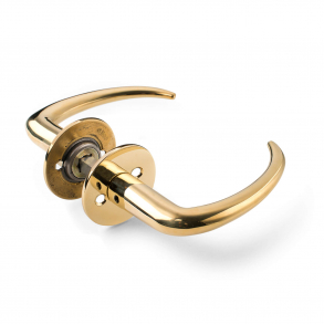 Door handle - Kay Fisker Coupe handle - D-line - Brass rose - cc38 mm