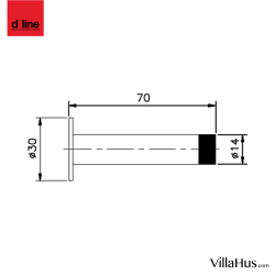 Door stop 5060 - Brass - D line