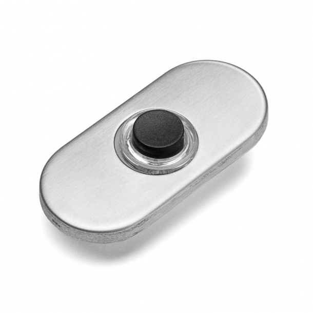 d line Bell push - Brushed steel - 65x30 mm