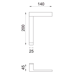 DND Door handle - Privacy lock - Satin chrome - Alfonso Femia - Model (in) finito