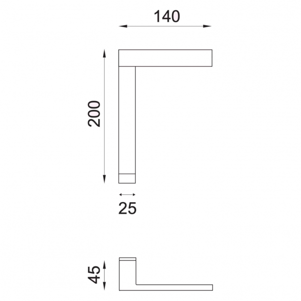 DND Door handle - Privacy lock - Satin chrome - Alfonso Femia - Model (in) finito