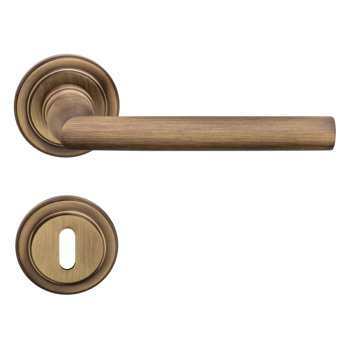 Rosso Tecnica Maggiore Door Handle in PVD Satin Bronze Finish - RT030PVDBZ  at Simply Door Handles, RT030PVDBZ