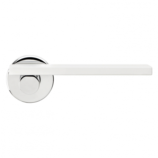 DND Door Handle - Polished and white chrome - DND technical division - Model MINIMA