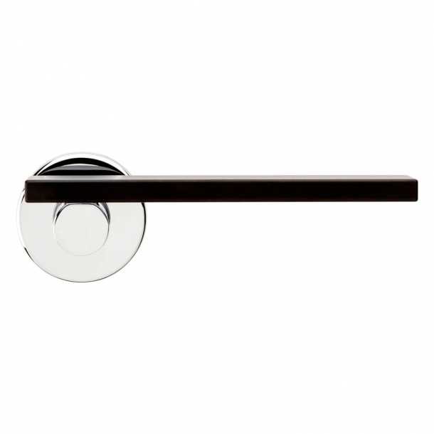 DND Door Handle - Polished and black chrome - DND technical division - Model MINIMA