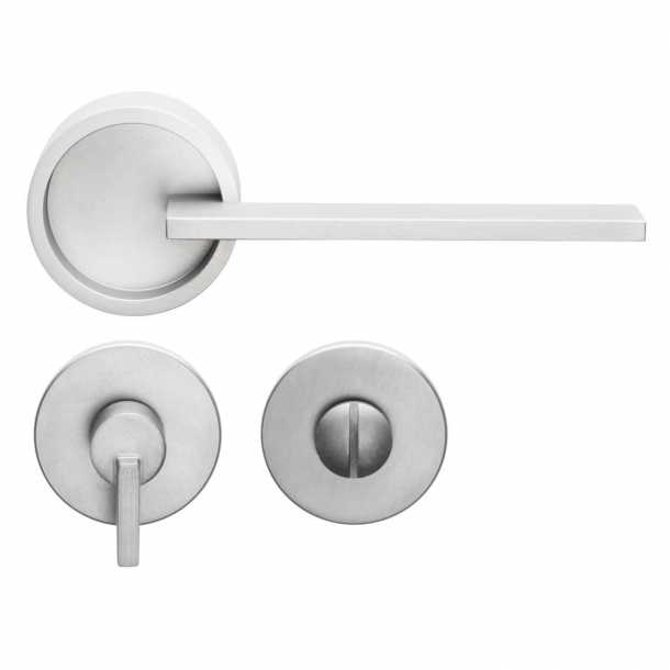 DND Door Handle with privacy lock - Silver - Marco Pisati - Model TIMELESS 